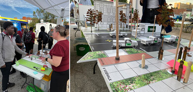 Photos of community engagement efforts for the Brickline Greenway North Connector in St. Louis