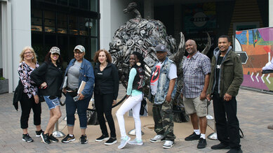 Photo of Joe Louis Greenway's community task force touring the BeltLine in Atlanta