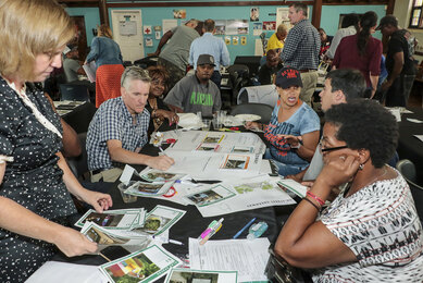 Photo of community engagement during the Joe Louis Greenway planning process.