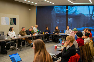 Photograph of a gathering of ecological experts at the Lincoln Park Zoo