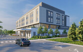 Perspective illustration of resilient design for Cape Cod Hospital