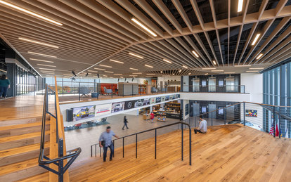 Mercedes benz Financial services Headquarters Fort Worth Texas Office Design Staircase SmithGroup Dallas