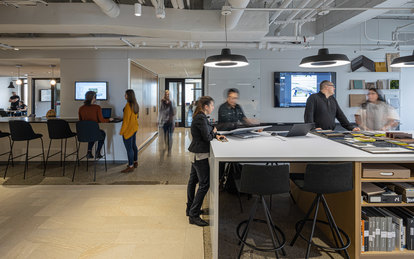 SmithGroup Detroit Interior Renovation Workplace Office Design Michigan Guardian Building