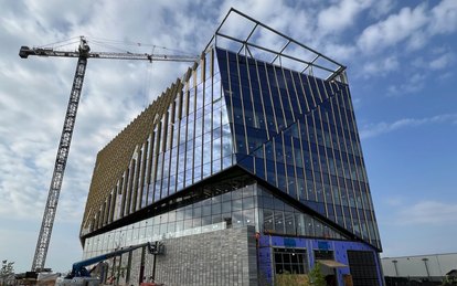 Virginia Tech Innovation Campus' First Building Nears Completion