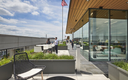 1700 K Street NW Rooftop Amenity Flag Architecture Washington DC SmithGroup