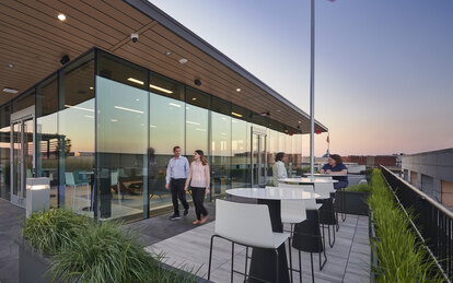 1700 K Street NW Rooftop Dusk Architecture Washington DC SmithGroup