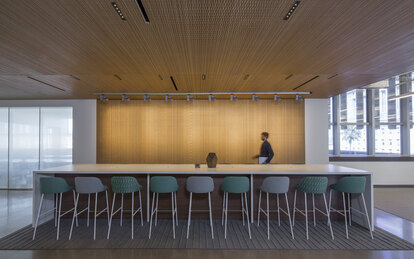 LA County Hall of Records Table Workplace Interior Design Los Angeles California SmithGroup