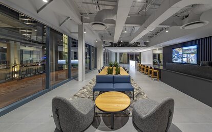 SmithGroup Phoenix Office Entrance Seating Interior Design 