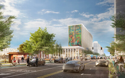 Station rendering for California High-Speed Rail Station Delivery Support and Technical Assistance